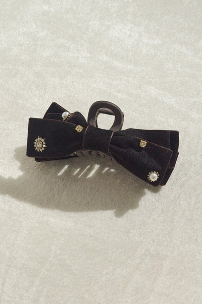 GOLDY Decorative Velor Ribbon Clip