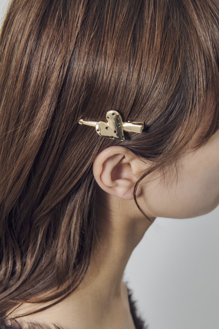 GOLDY ドット ハート メタル セット ヘアー クリップ - Image 7