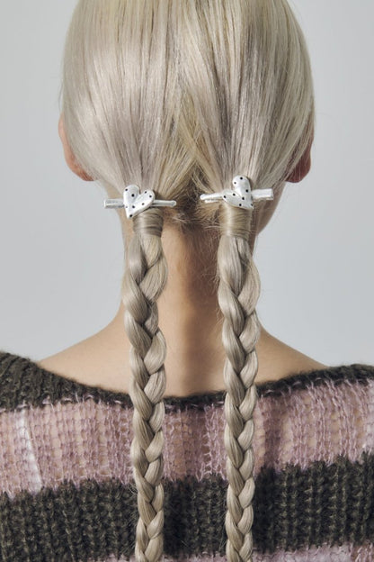 GOLDY ドット ハート メタル セット ヘアー クリップ - Image 10
