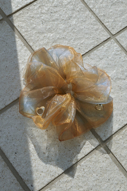 GOLDY 金屬圖案透明感大髮圈