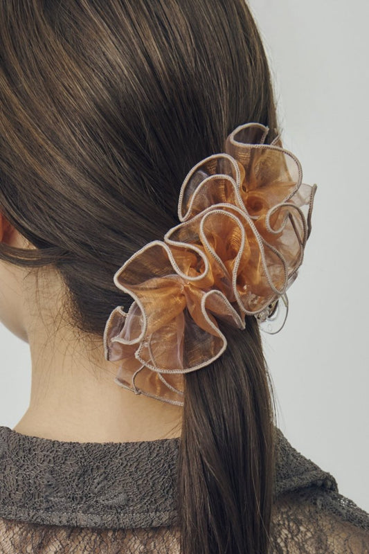 GOLDY 薄紗荷葉邊鯊魚夾