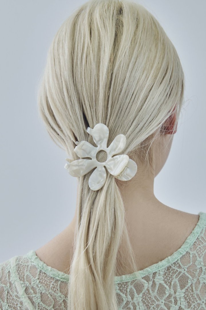 GOLDY Flower Aceti Vance Clip - white