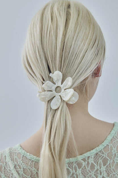 GOLDY Flower Aceti Vance Clip - white