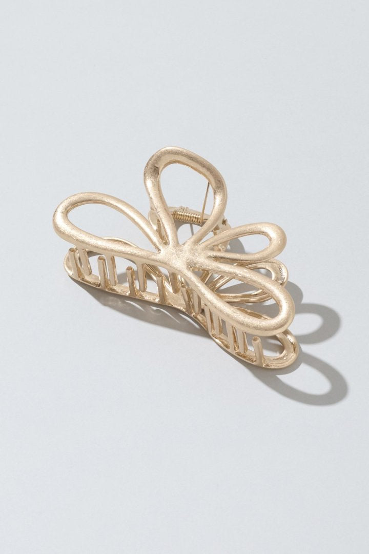 GOLDY Nuance Flower Metal Vance Clip - matte gold