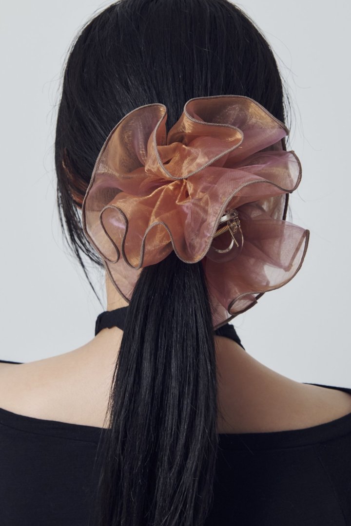 GOLDY Sheer Ruffle 大鯊魚夾 - Image 6
