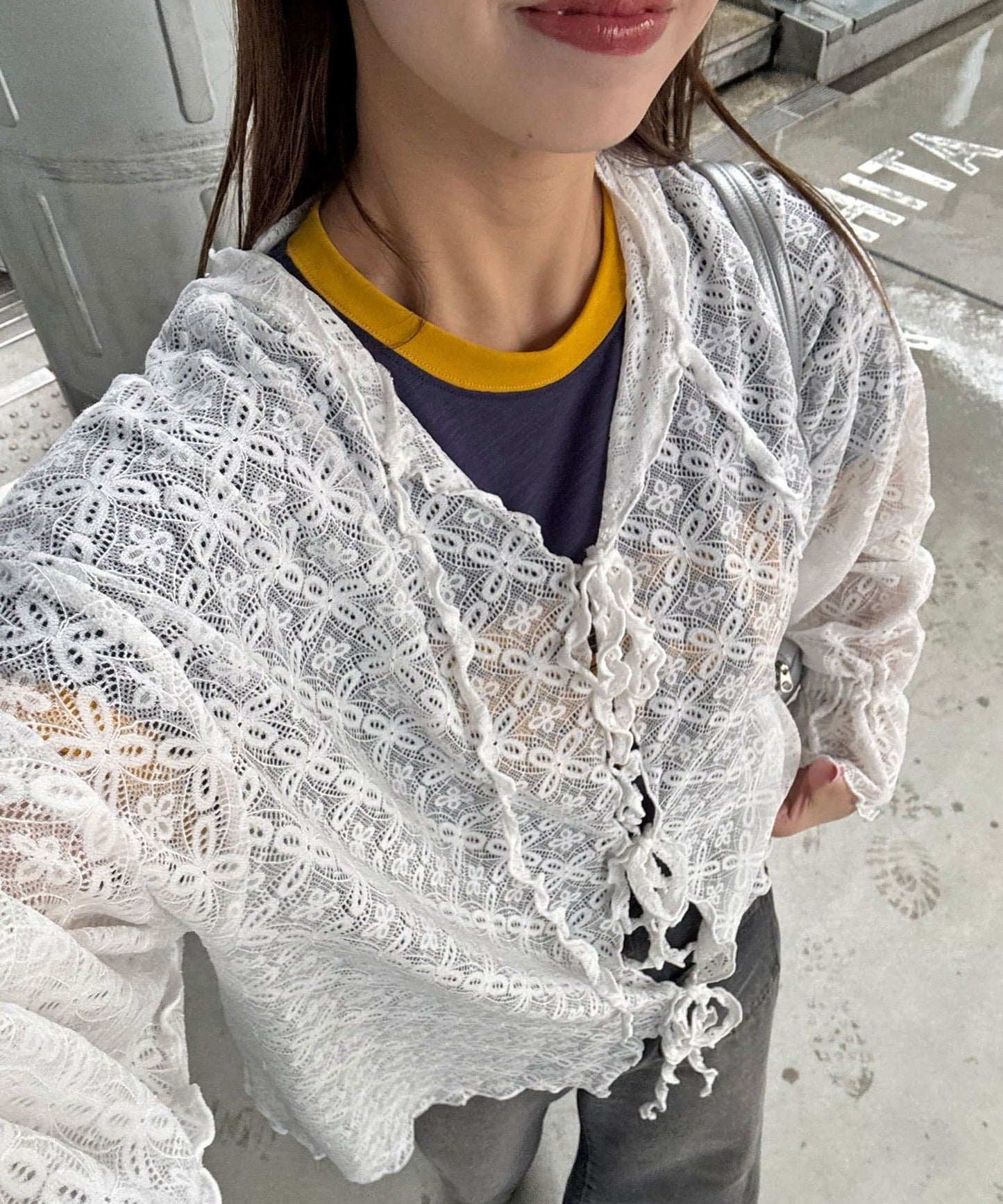 [Layer正] CIAOPANIC Lace Mellow Hoodie Tops - Image 6