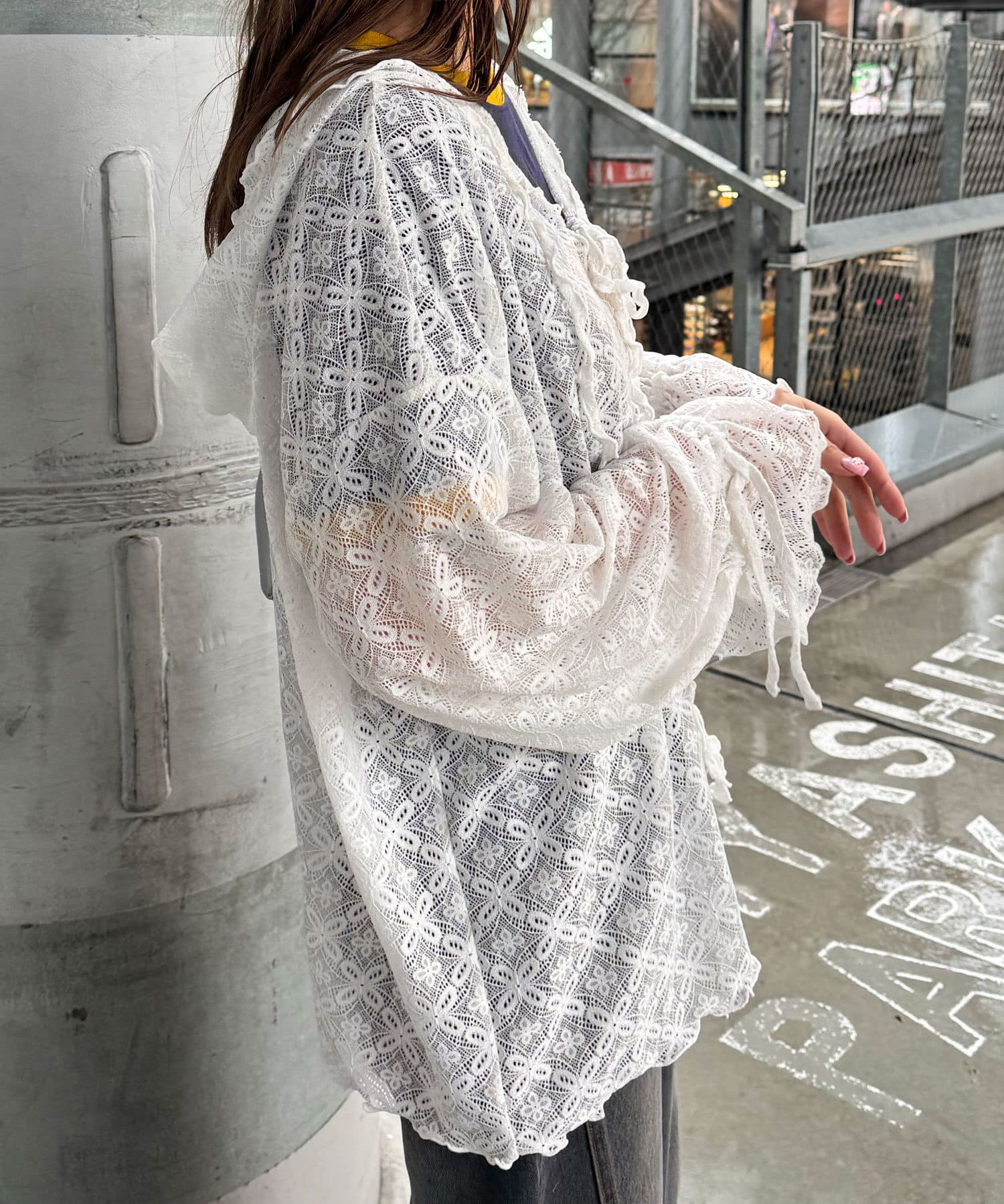 [Layer正] CIAOPANIC Lace Mellow Hoodie Tops - Image 8