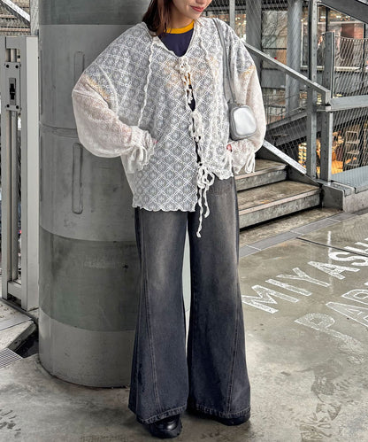 [Layer正] CIAOPANIC Lace Mellow Hoodie Tops - Image 11