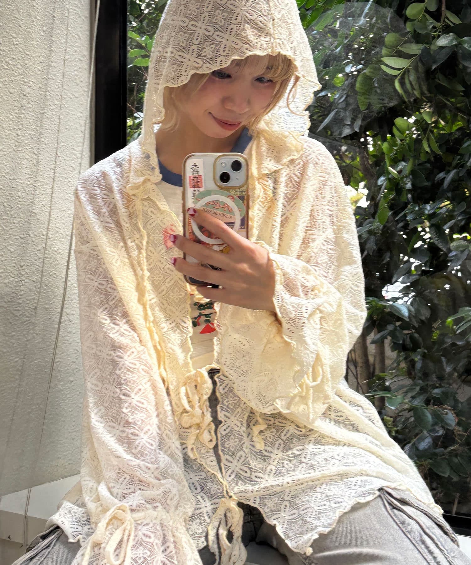 [Layer正] CIAOPANIC Lace Mellow Hoodie Tops - Image 23