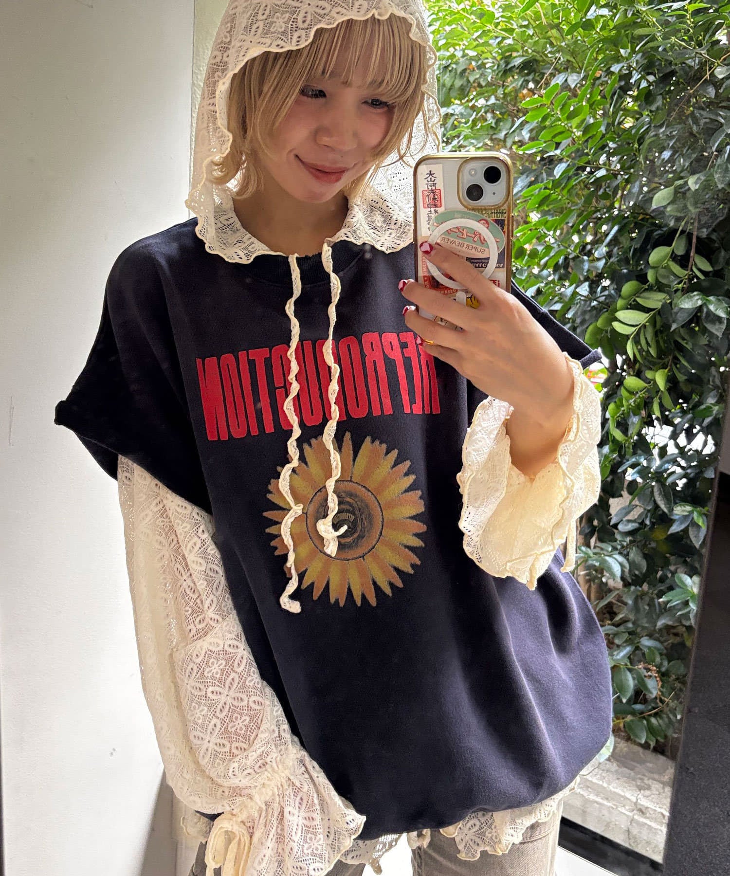 [Layer正] CIAOPANIC Lace Mellow Hoodie Tops - Image 24