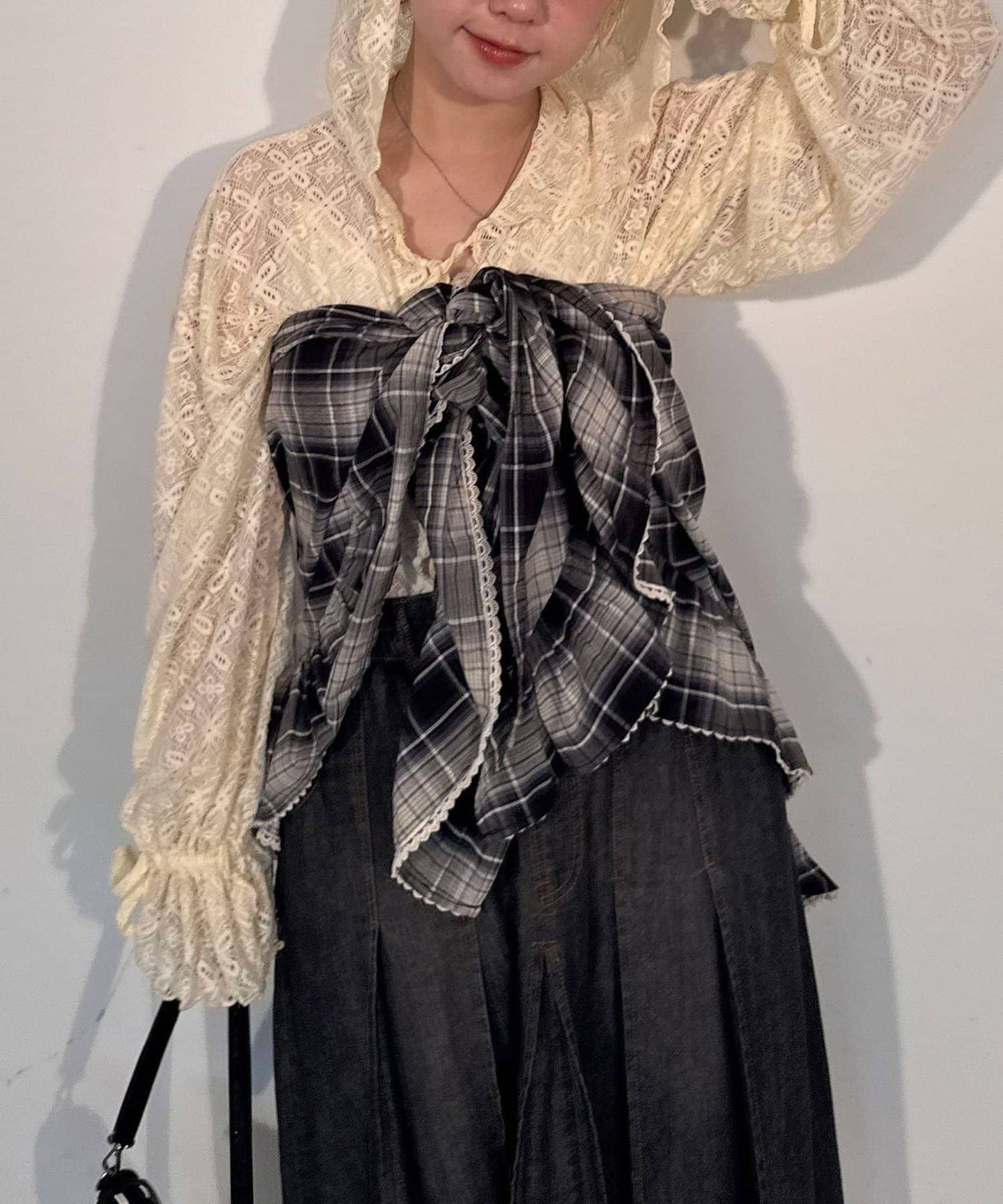 [Layer正] CIAOPANIC Lace Mellow Hoodie Tops - Image 25