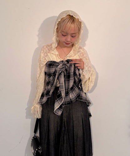 [Layer正] CIAOPANIC Lace Mellow Hoodie Tops - Image 26