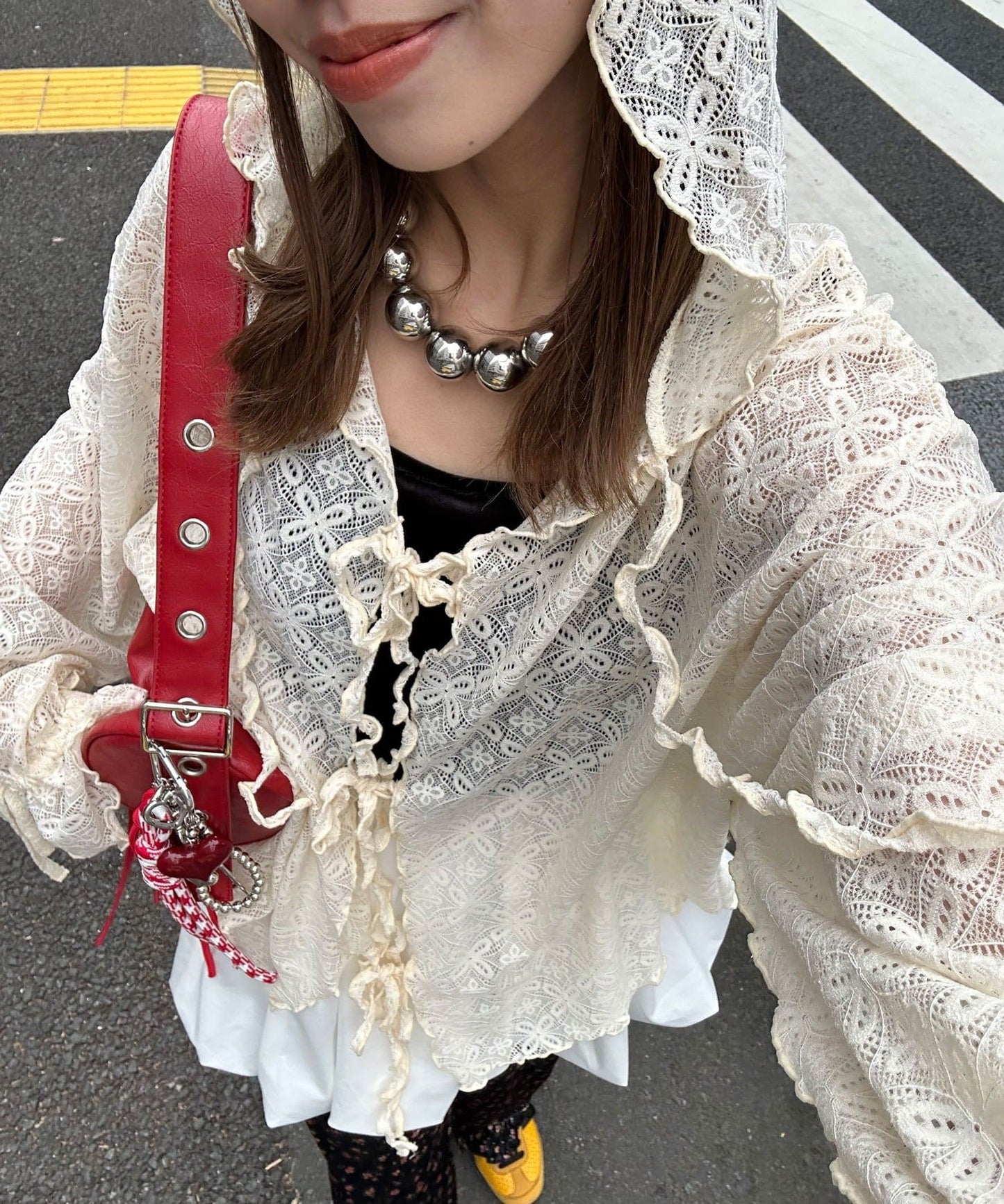 [Layer正] CIAOPANIC Lace Mellow Hoodie Tops - Image 15