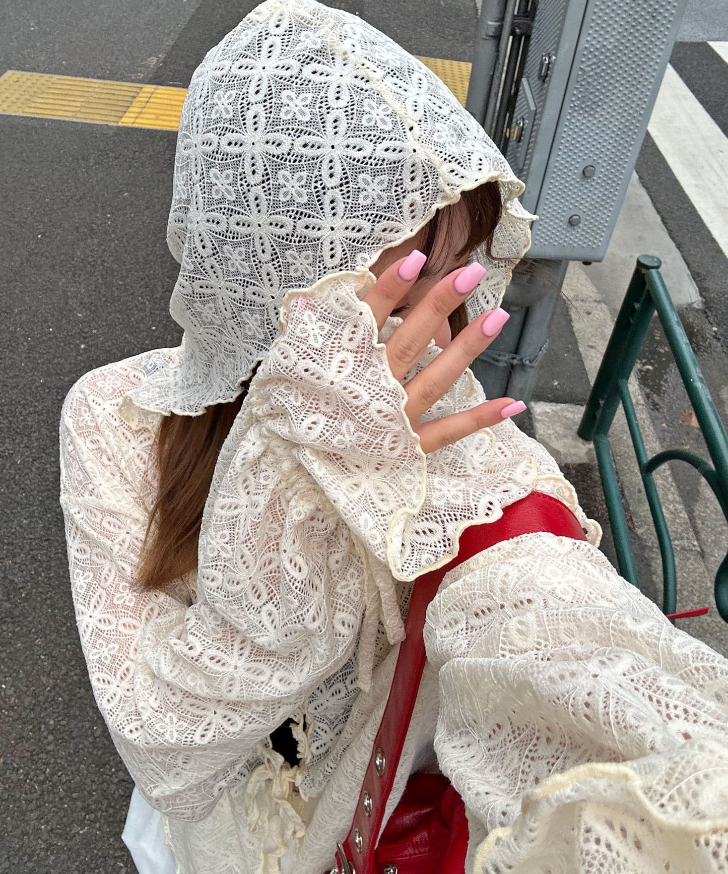 [Layer正] CIAOPANIC Lace Mellow Hoodie Tops - Image 16