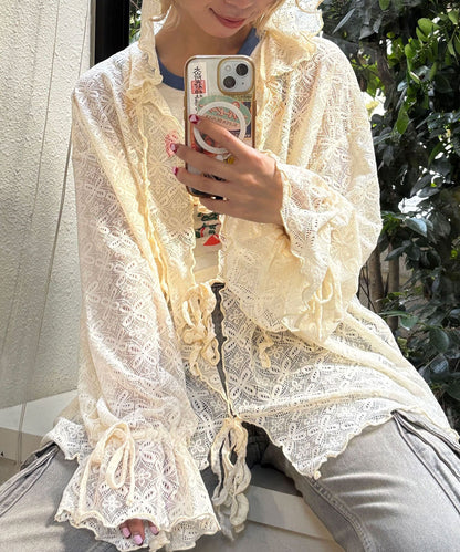 [Layer正] CIAOPANIC Lace Mellow Hoodie Tops - Image 22