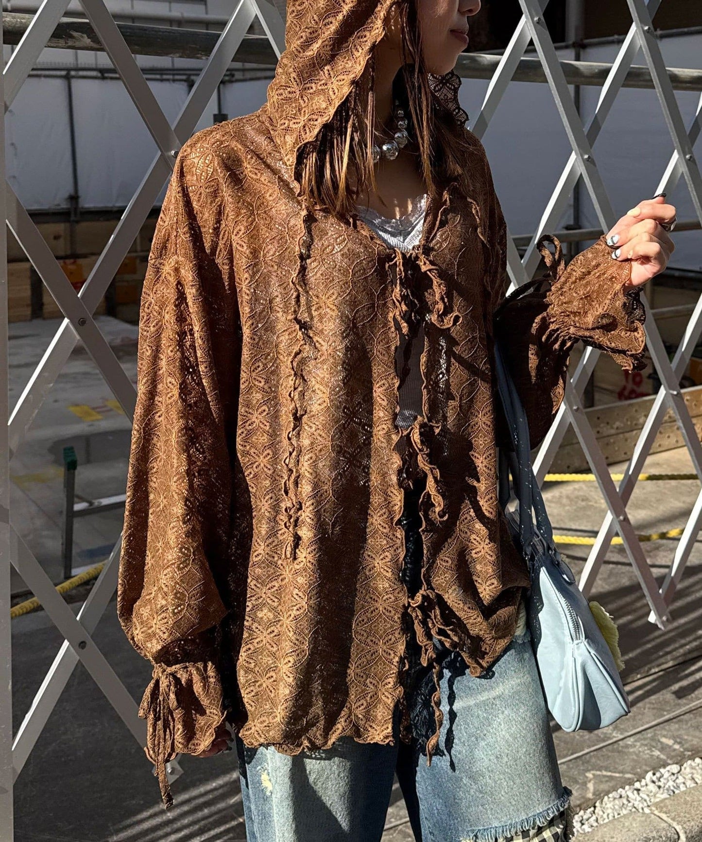 [Layer正] CIAOPANIC Lace Mellow Hoodie Tops - Image 4