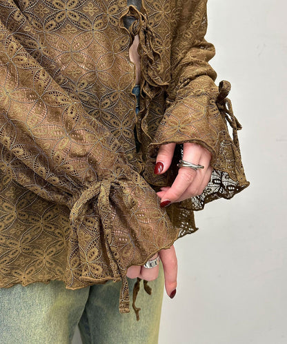 [Layer正] CIAOPANIC Lace Mellow Hoodie Tops - Image 43