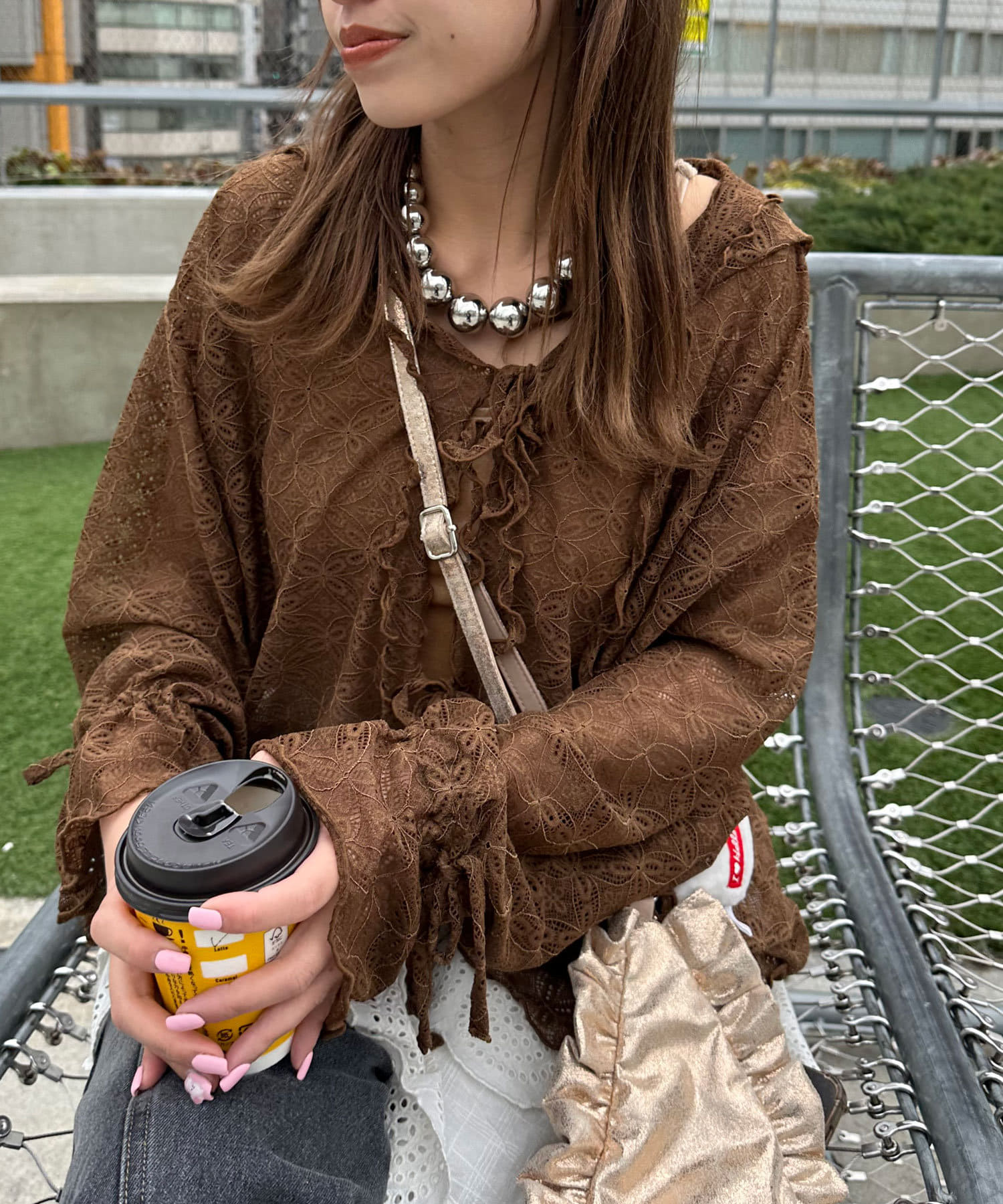 [Layer正] CIAOPANIC Lace Mellow Hoodie Tops - Image 29