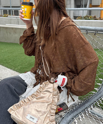 [Layer正] CIAOPANIC Lace Mellow Hoodie Tops - Image 30