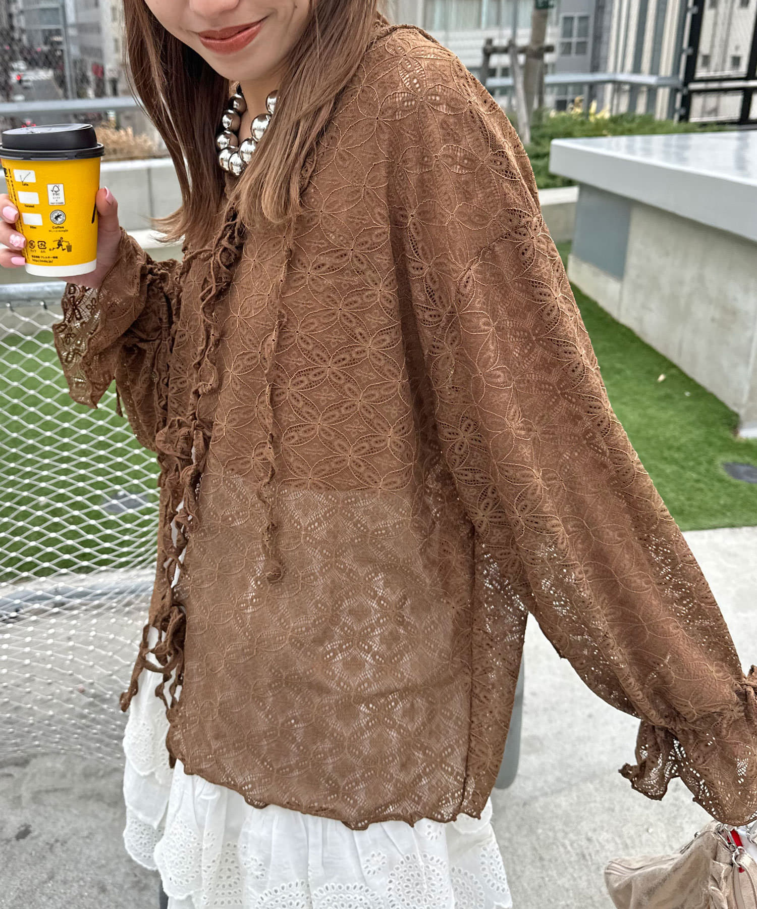 [Layer正] CIAOPANIC Lace Mellow Hoodie Tops - Image 32