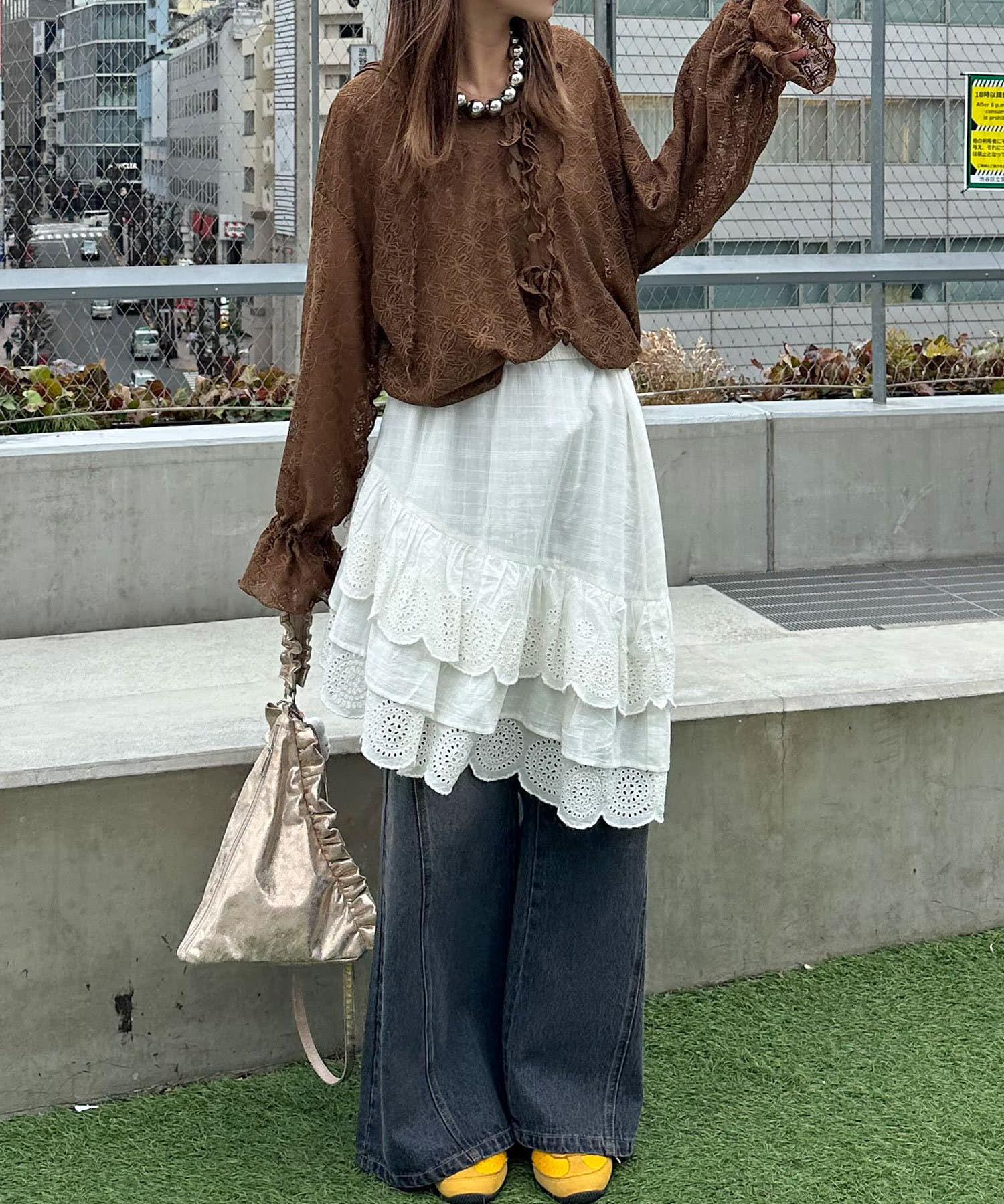 [Layer正] CIAOPANIC Lace Mellow Hoodie Tops - Image 34