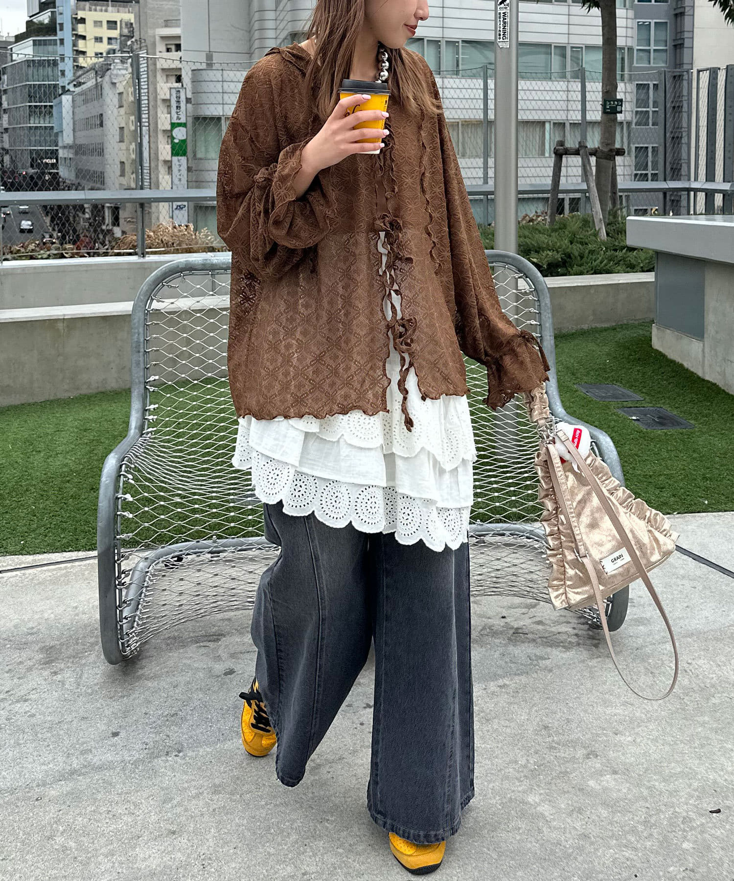 [Layer正] CIAOPANIC Lace Mellow Hoodie Tops - Image 35