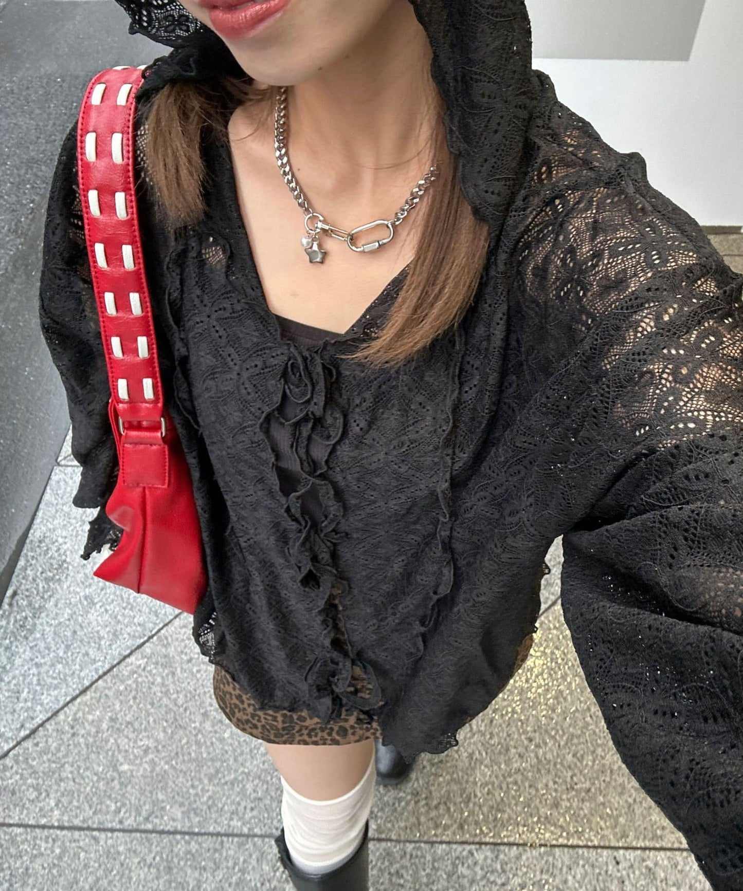 [Layer正] CIAOPANIC Lace Mellow Hoodie Tops - Image 44