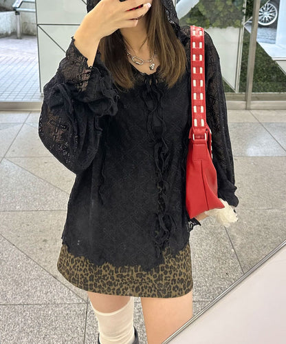 [Layer正] CIAOPANIC Lace Mellow Hoodie Tops - Image 45