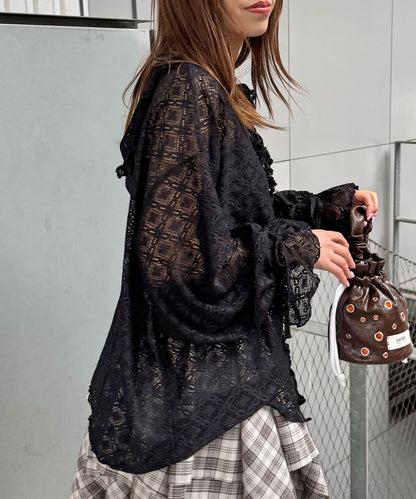 [Layer正] CIAOPANIC Lace Mellow Hoodie Tops - Image 47