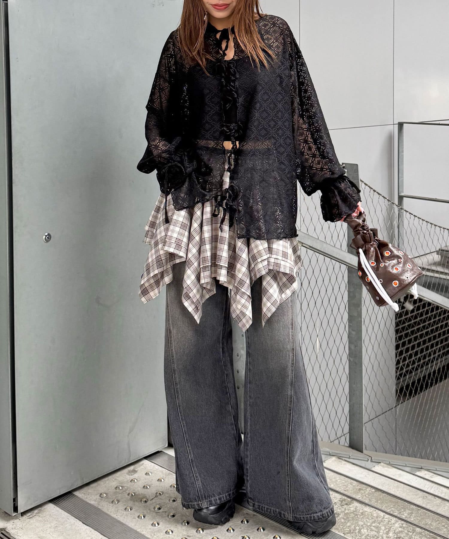 [Layer正] CIAOPANIC Lace Mellow Hoodie Tops - Image 49