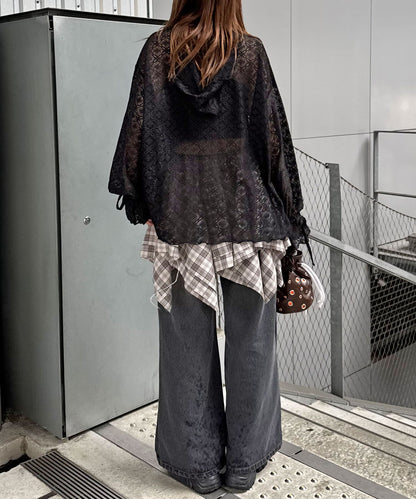 [Layer正] CIAOPANIC Lace Mellow Hoodie Tops - Image 51