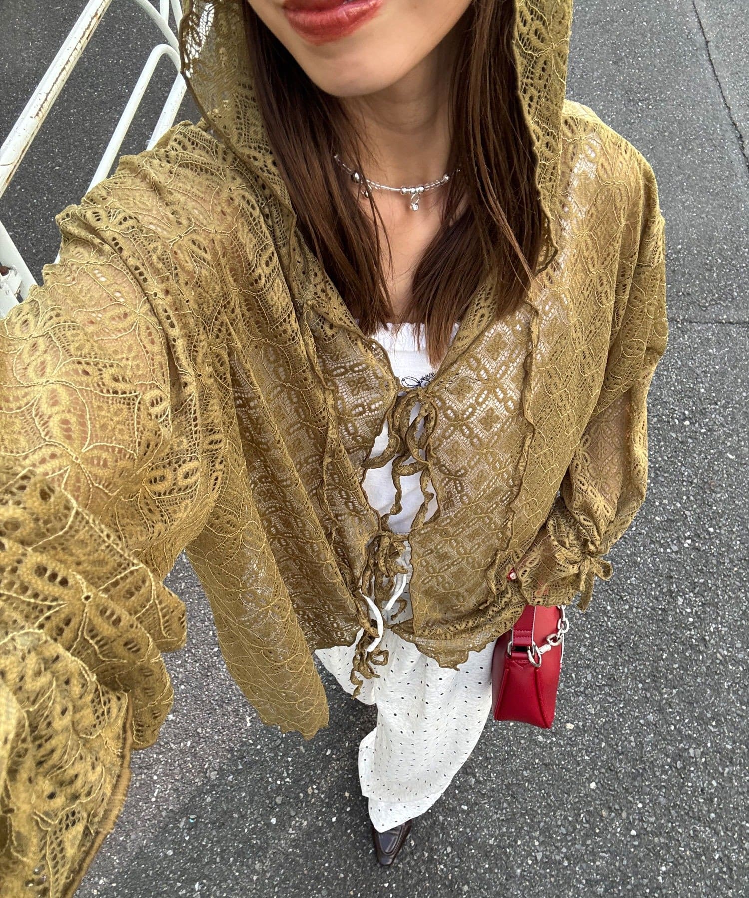 [Layer正] CIAOPANIC Lace Mellow Hoodie Tops - Image 5