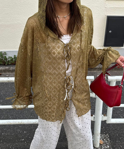 [Layer正] CIAOPANIC Lace Mellow Hoodie Tops - Image 52