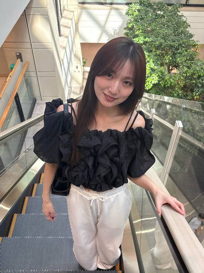 [Set Fair Item #5] CHICO 荷葉邊露肩balloon blouse - Image 36