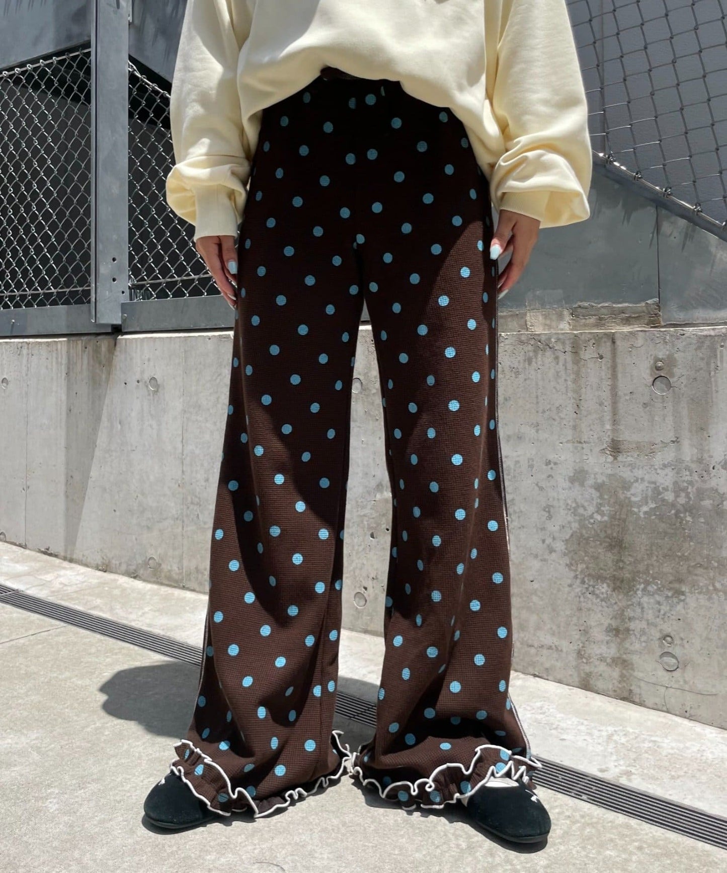 HELLO.SANFRANCISCO 窩夫格喇叭褲 - Image 136