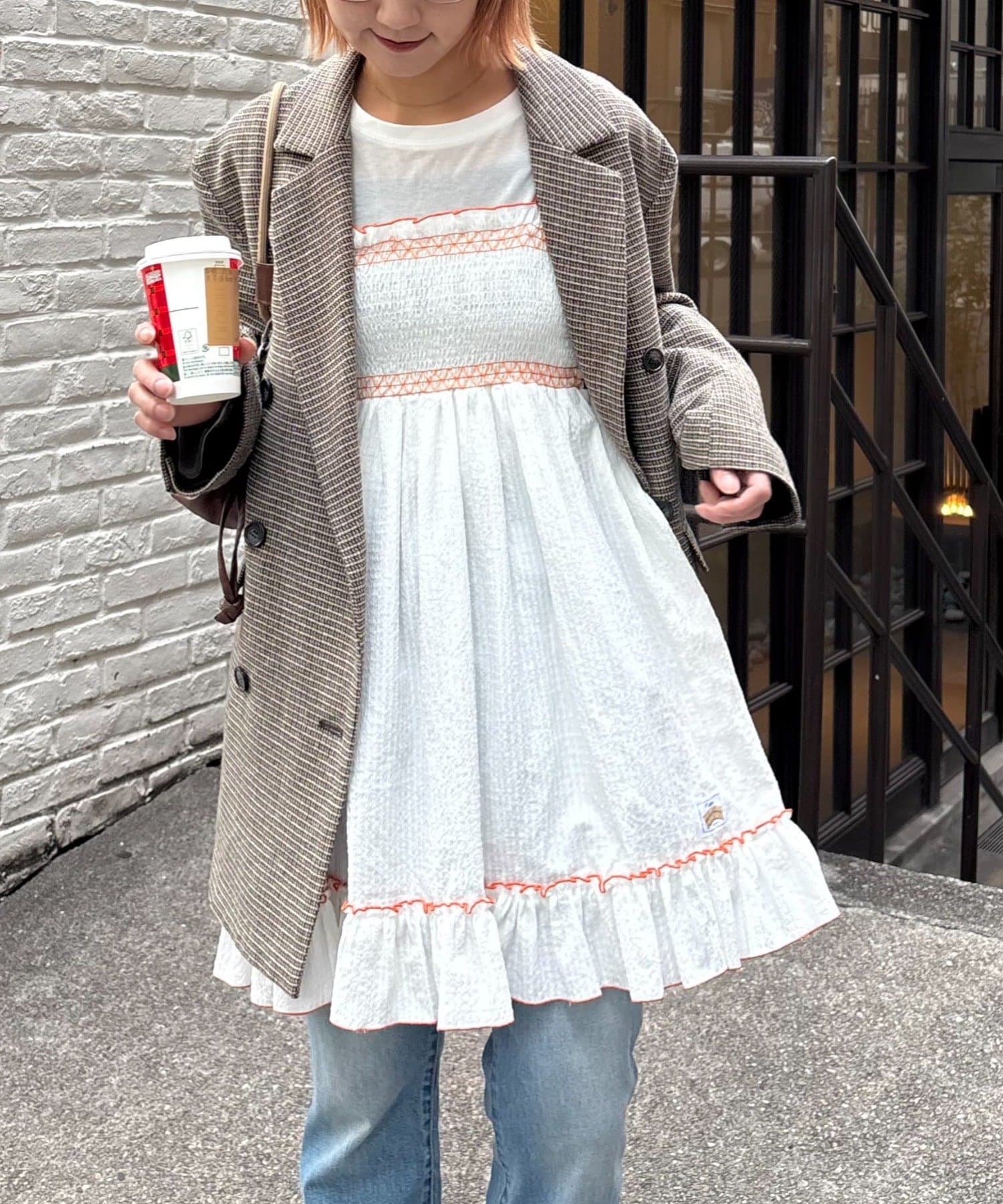 HELLO.SANFRANCISCO 2WAY shirred tunic bare dress - Image 1
