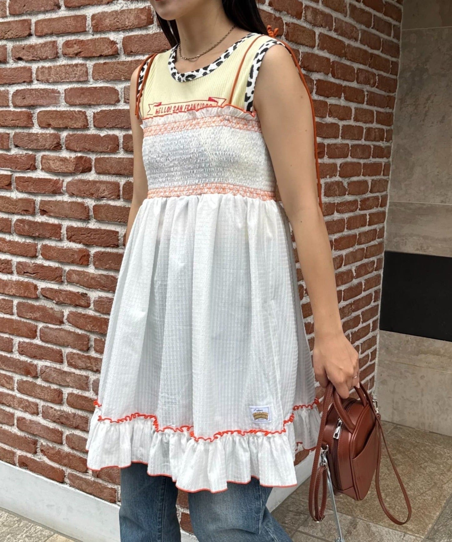 HELLO.SANFRANCISCO 2WAY shirred tunic bare dress - Image 7