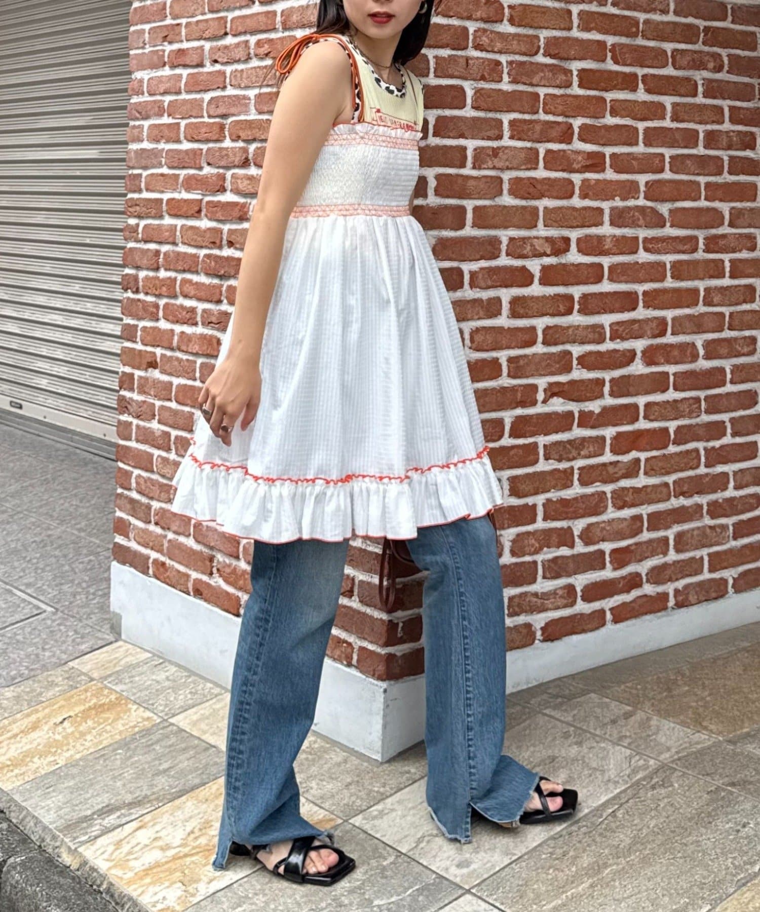 HELLO.SANFRANCISCO 2WAY shirred tunic bare dress - Image 11