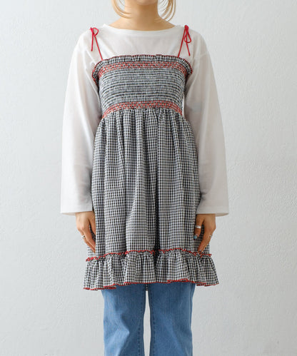 HELLO.SANFRANCISCO 2WAY shirred tunic bare dress - Image 84