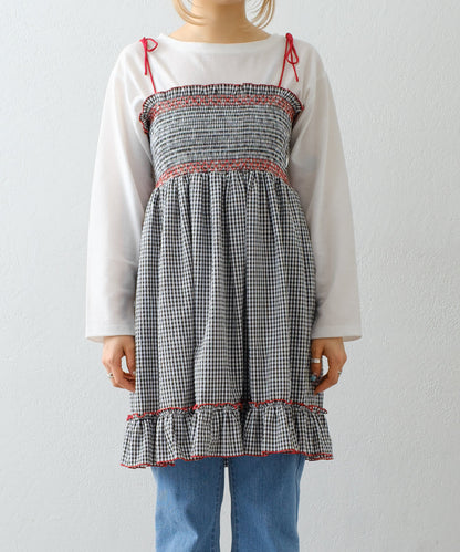 HELLO.SANFRANCISCO 2WAY shirred tunic bare dress - Image 85