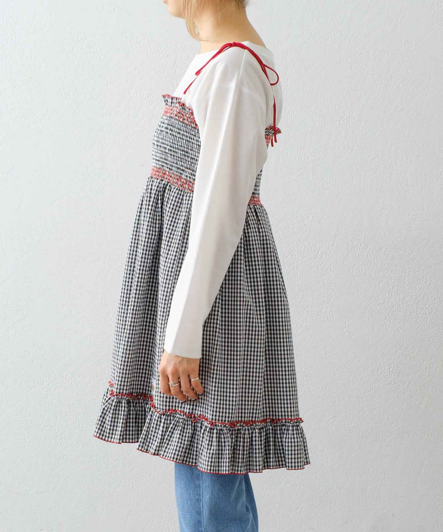 HELLO.SANFRANCISCO 2WAY shirred tunic bare dress - Image 87