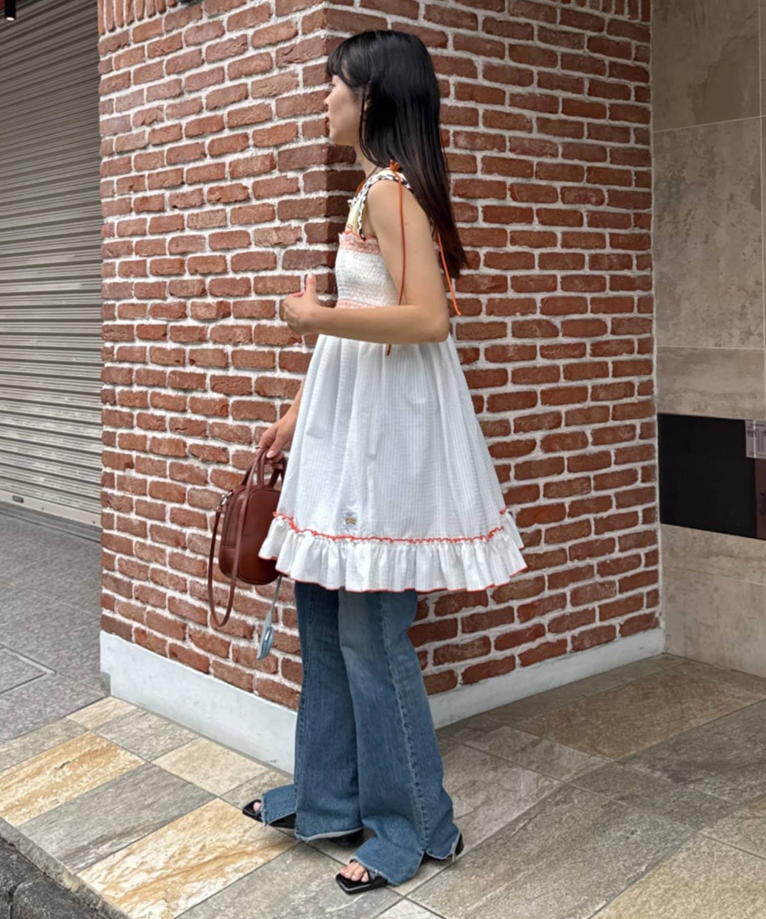 HELLO.SANFRANCISCO 2WAY shirred tunic bare dress - Image 12