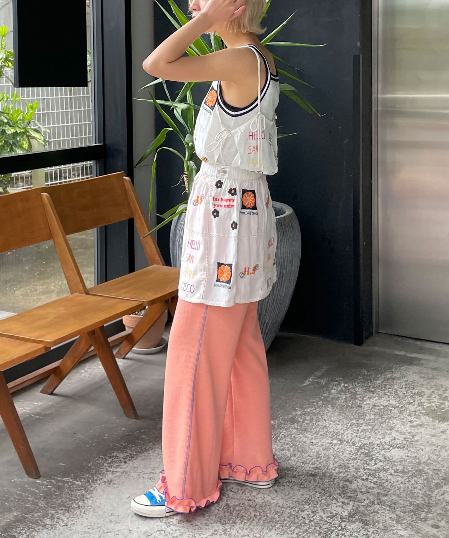 HELLO.SANFRANCISCO 窩夫格喇叭褲 - Image 13