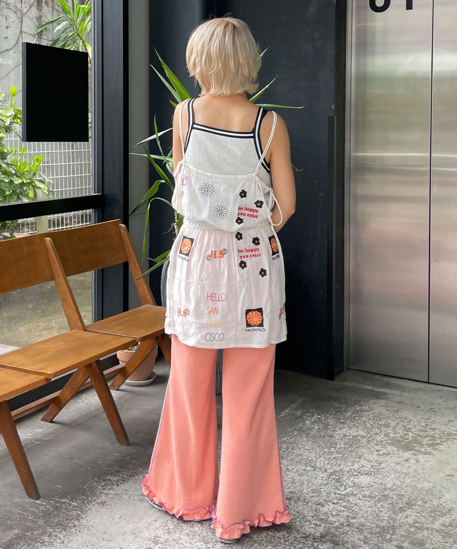 HELLO.SANFRANCISCO 窩夫格喇叭褲 - Image 14