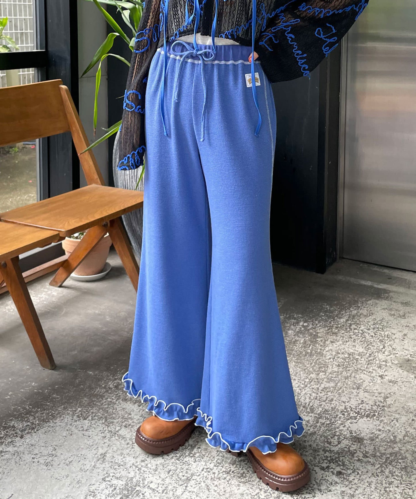 HELLO.SANFRANCISCO 窩夫格喇叭褲 - Image 16