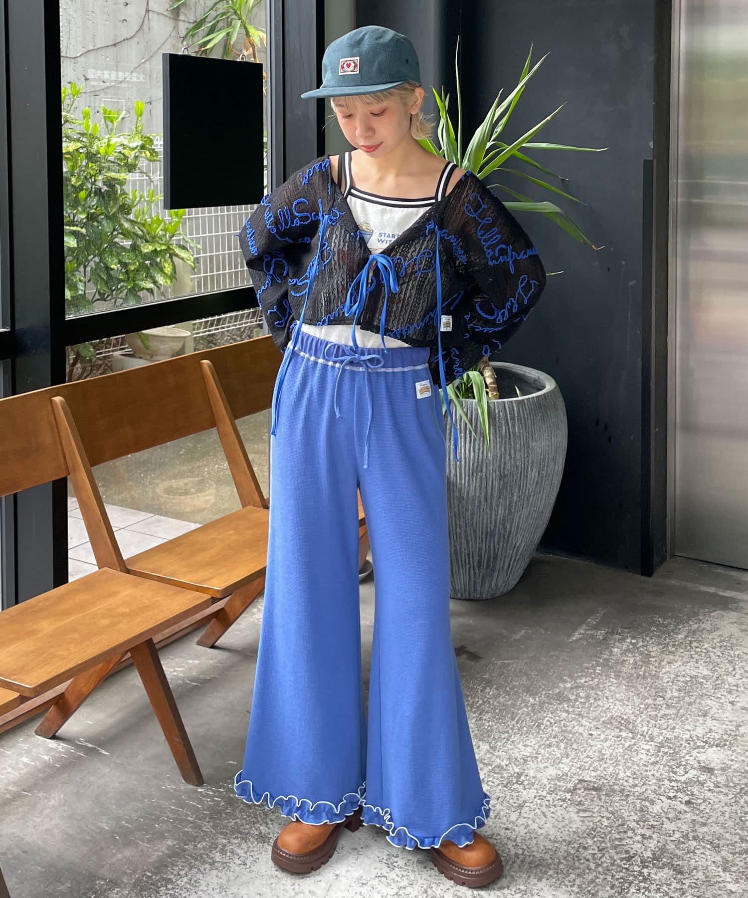 HELLO.SANFRANCISCO 窩夫格喇叭褲 - Image 20