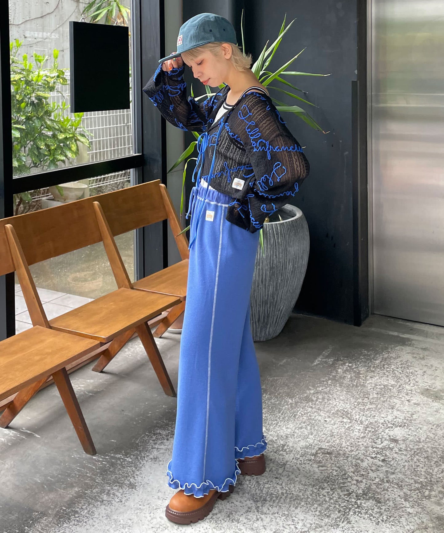 HELLO.SANFRANCISCO 窩夫格喇叭褲 - Image 21