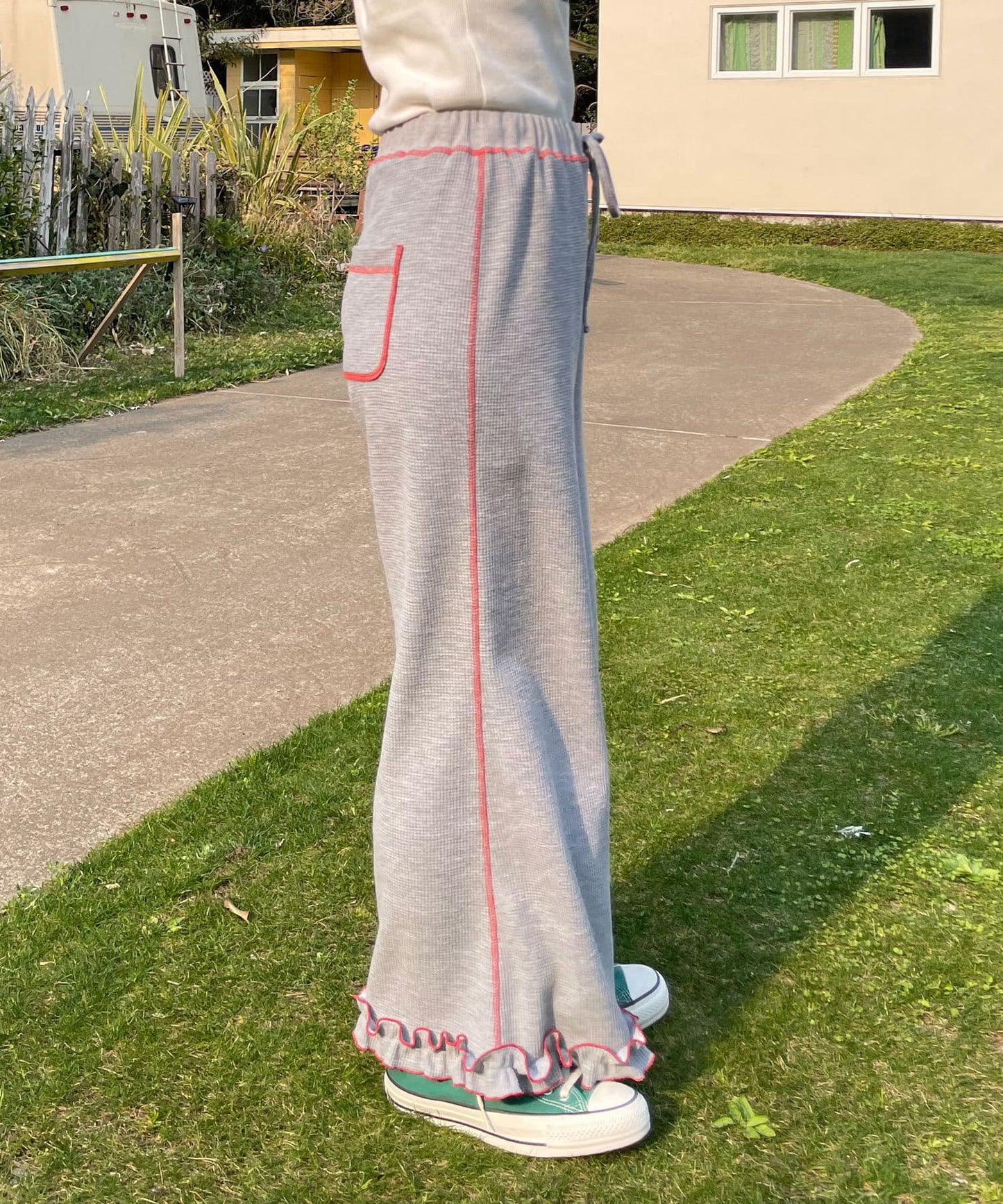 HELLO.SANFRANCISCO 窩夫格喇叭褲 - Image 28