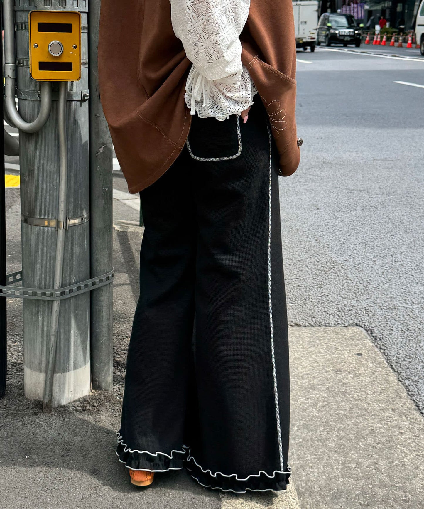 HELLO.SANFRANCISCO 窩夫格喇叭褲 - Image 34