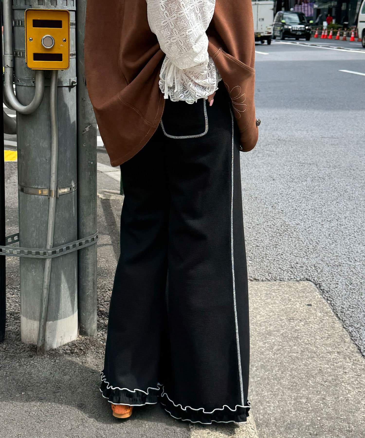 HELLO.SANFRANCISCO 窩夫格喇叭褲 - Image 34